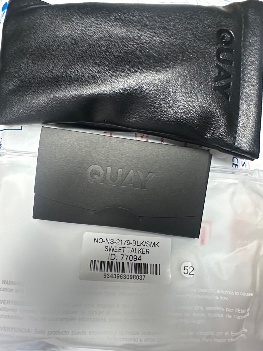 QUAY SWEET TALKER BLACK SUNGLASSES BRAND NEW IN CASE - Picture 5 of 5
